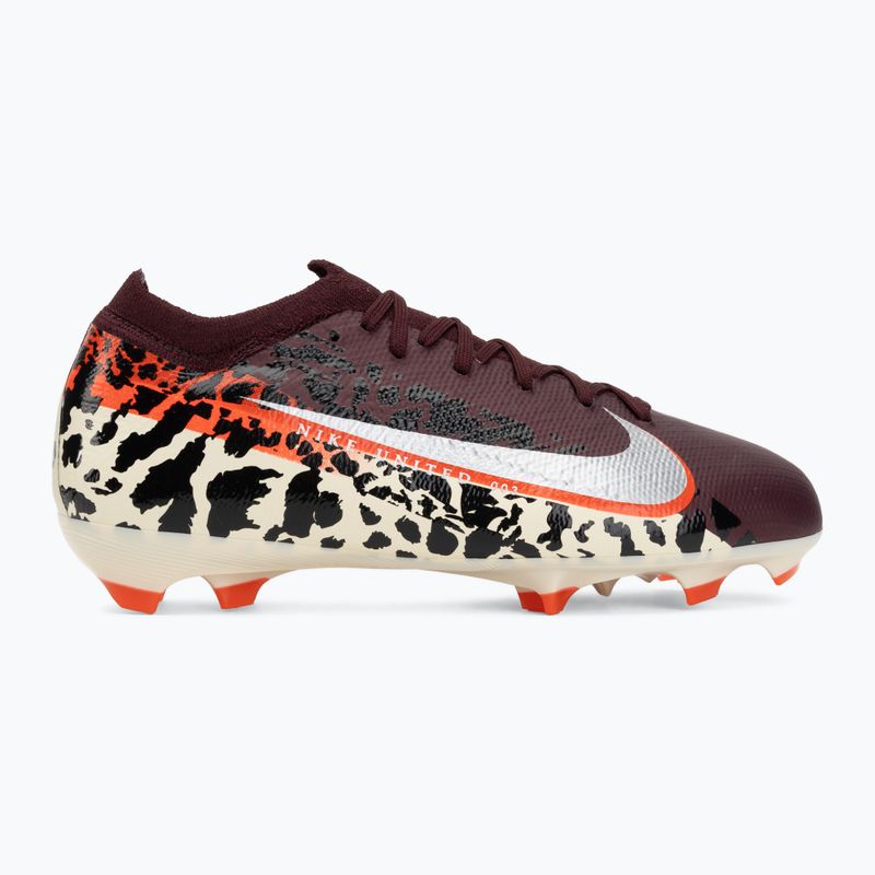 Children's football boots Nike United Jr. Mercurial Vapor 16 Pro FG burgundy crush/metallic silver 2