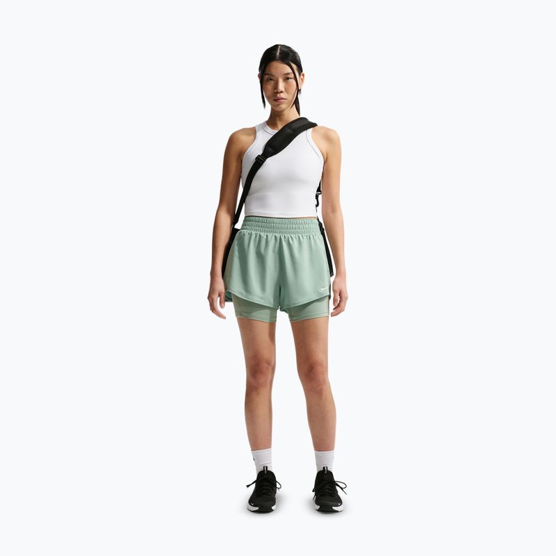 Women's shorts Nike One Dri-Fit High-Waisted 3" 2In1 steam/white 2