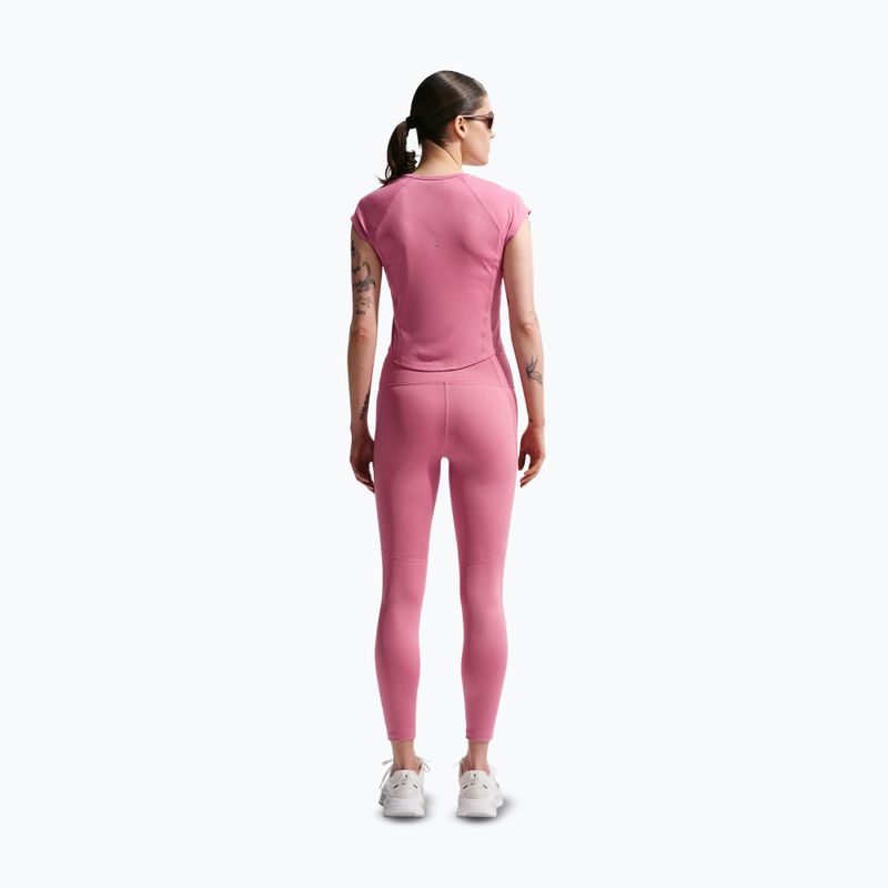 Women's running leggings Nike Tempo Swoosh Run High-Waisted 7/8 peony/white 3