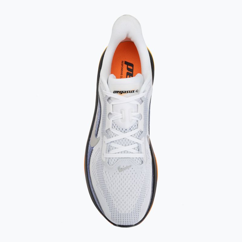 Men's running shoes Nike Pegasus 42 white/lapis/total orange/metallic silver 5