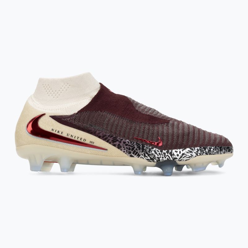 Men's football boots Nike United Phantom 6 High Elite FG burgundy crush/fossil/university red 2
