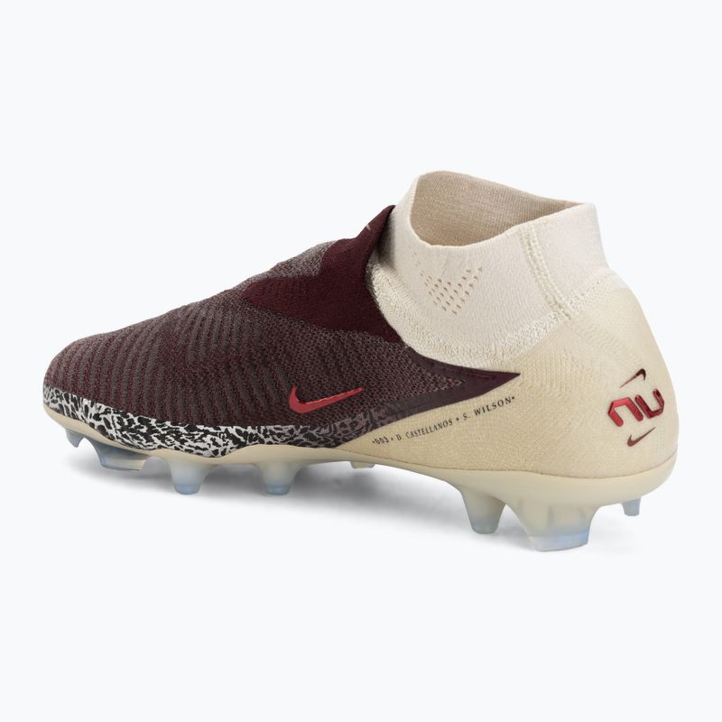 Men's football boots Nike United Phantom 6 High Elite FG burgundy crush/fossil/university red 3