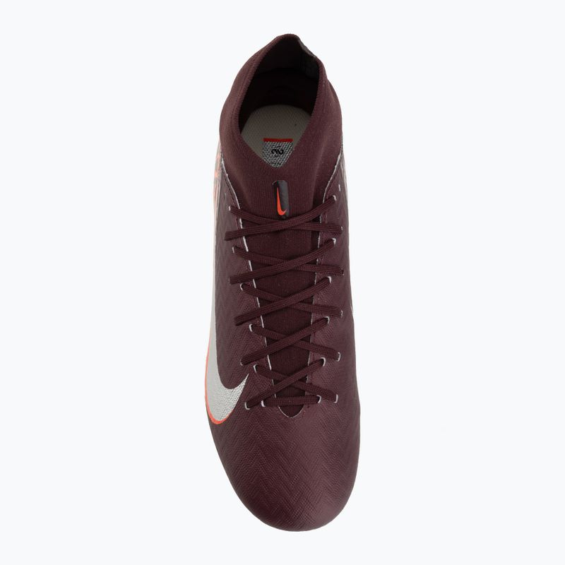 Men's football boots Nike United Mercurial Superfly 10 Academy MG burgundy crush/metallic silver 5