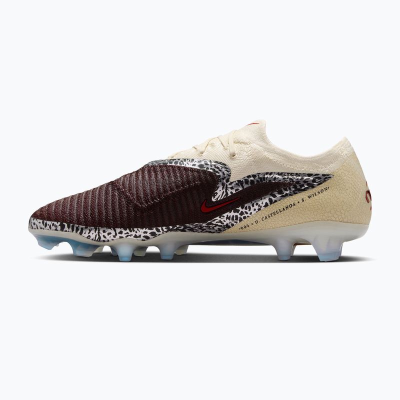Men's football boots Nike United Phantom 6 Low Elite FG burgundy crush/fossil/university red 2