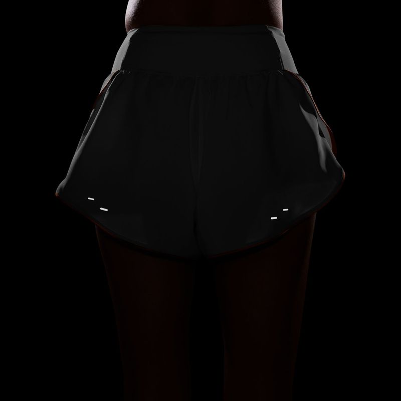 Women's running shorts Nike Tempo Swoosh Dri-Fit Mid-Rise Brief-Lined white/orange pulse/black 7