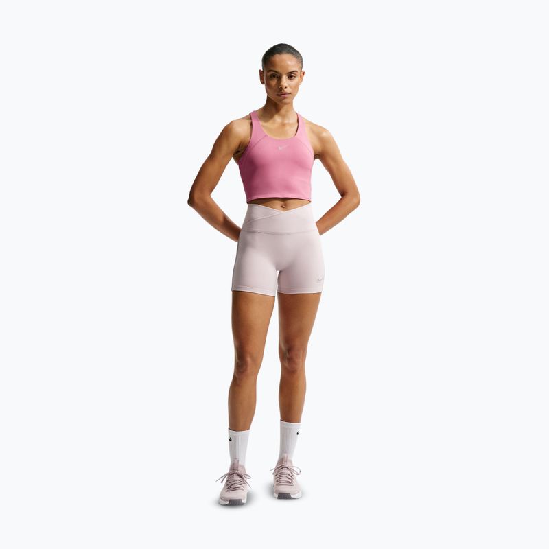 Men's running T-shirt Nike Tempo Medium Support Cropped Sports Bra peony 2