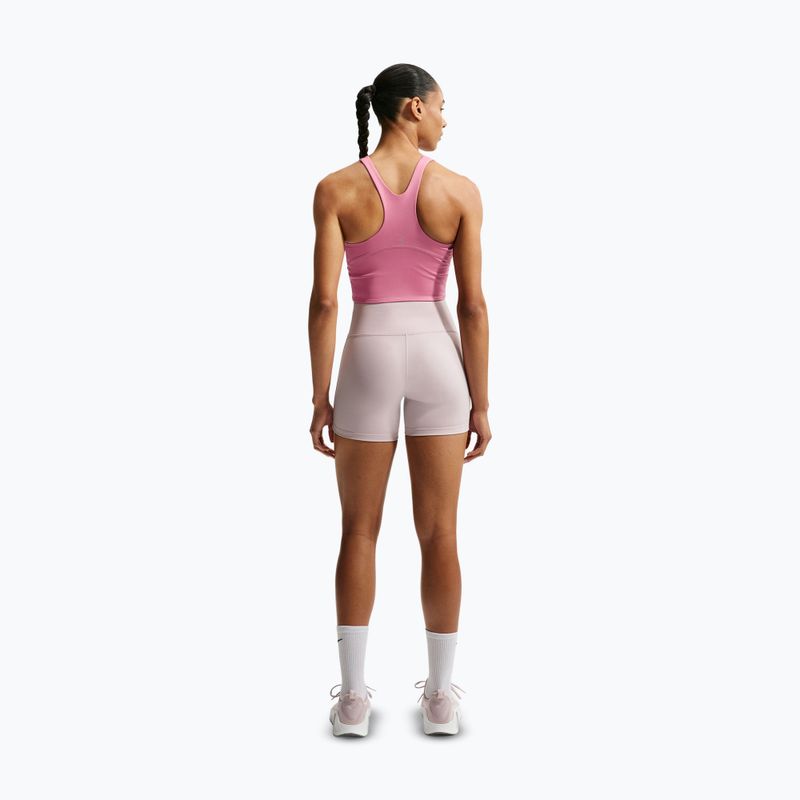 Women's running shirt Nike Tempo Medium Support Cropped Sports Bra peony 3