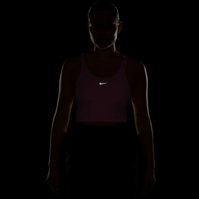 Men's running T-shirt Nike Tempo Medium Support Cropped Sports Bra peony 6
