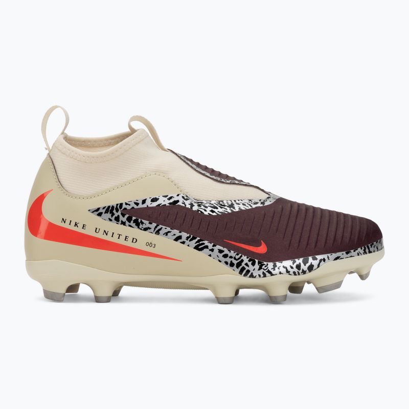 Children's football boots Nike United Jr. Phantom 6 High Academy MG burgundy crush/fossil/university red 2
