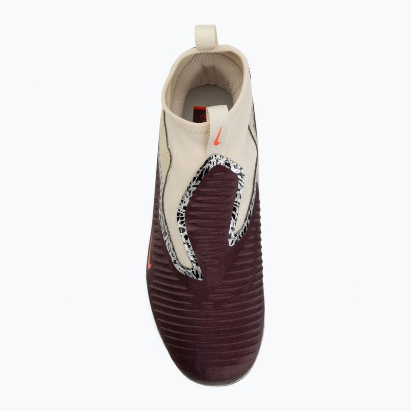 Children's football boots Nike United Jr. Phantom 6 High Academy MG burgundy crush/fossil/university red 5