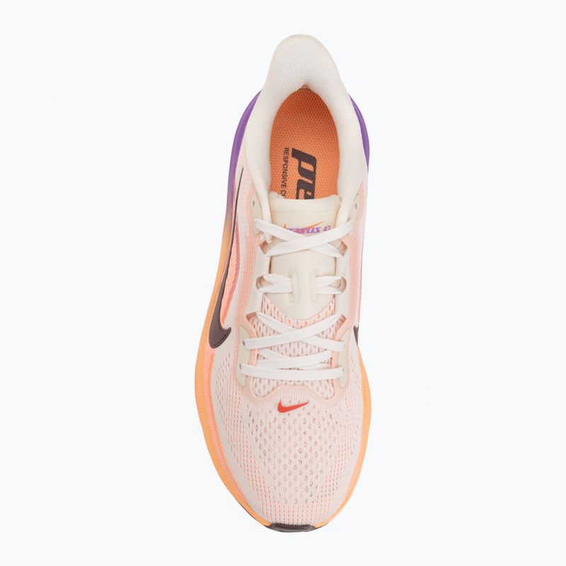Women's running shoes Nike Pegasus 42 chalk/orange pulse/bright violet/tattoo 5