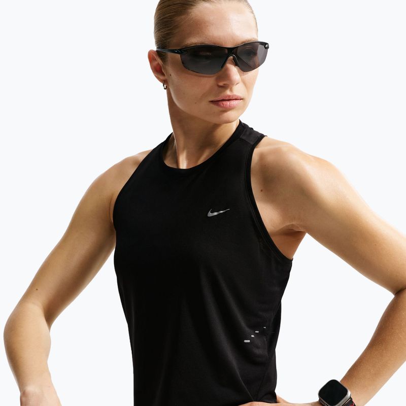Women's running T-shirt Nike Swift Breathe Dri-Fit black/black/white 5