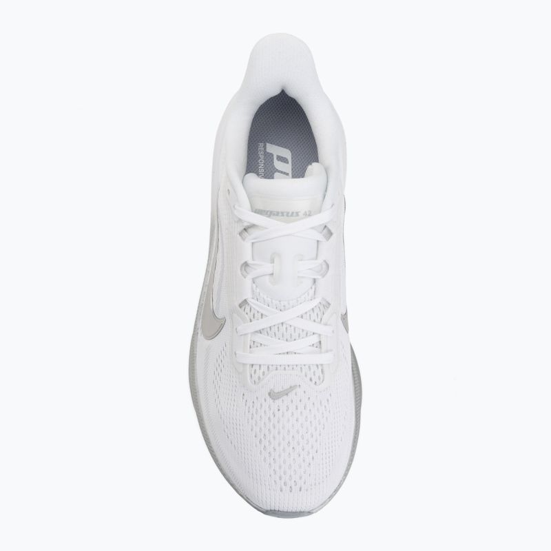 Women's running shoes Nike Pegasus 42 white/wolf grey/metallic silver 5