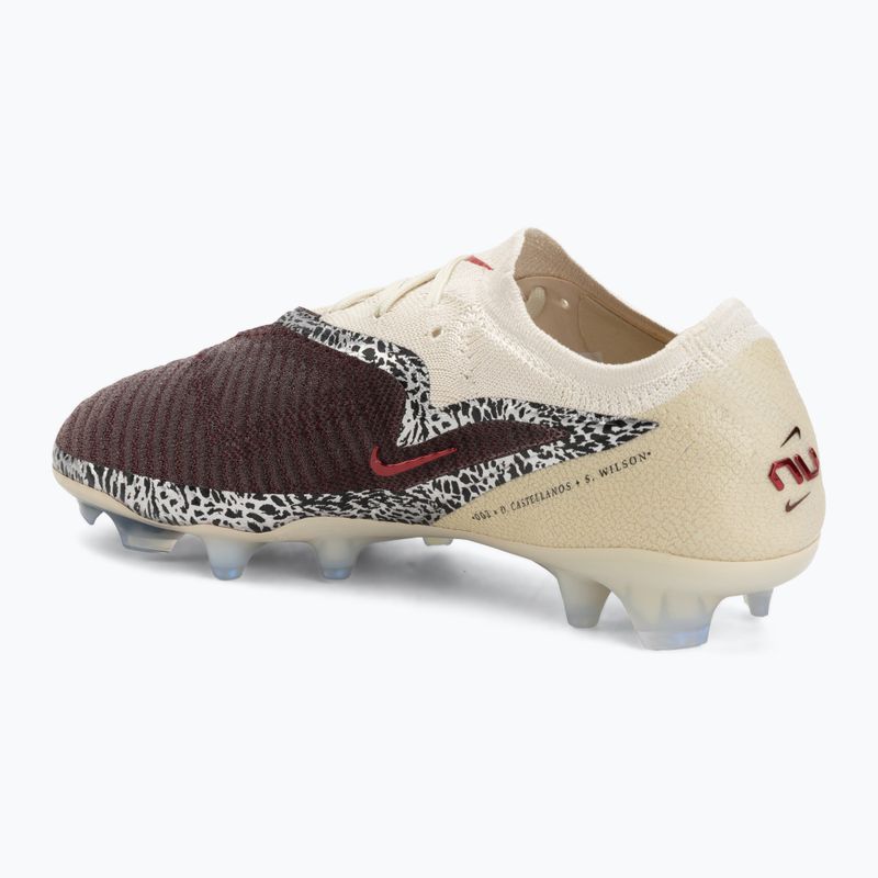 Men's football boots Nike United Phantom 6 Low Elite FG burgundy crush/fossil/university red 3