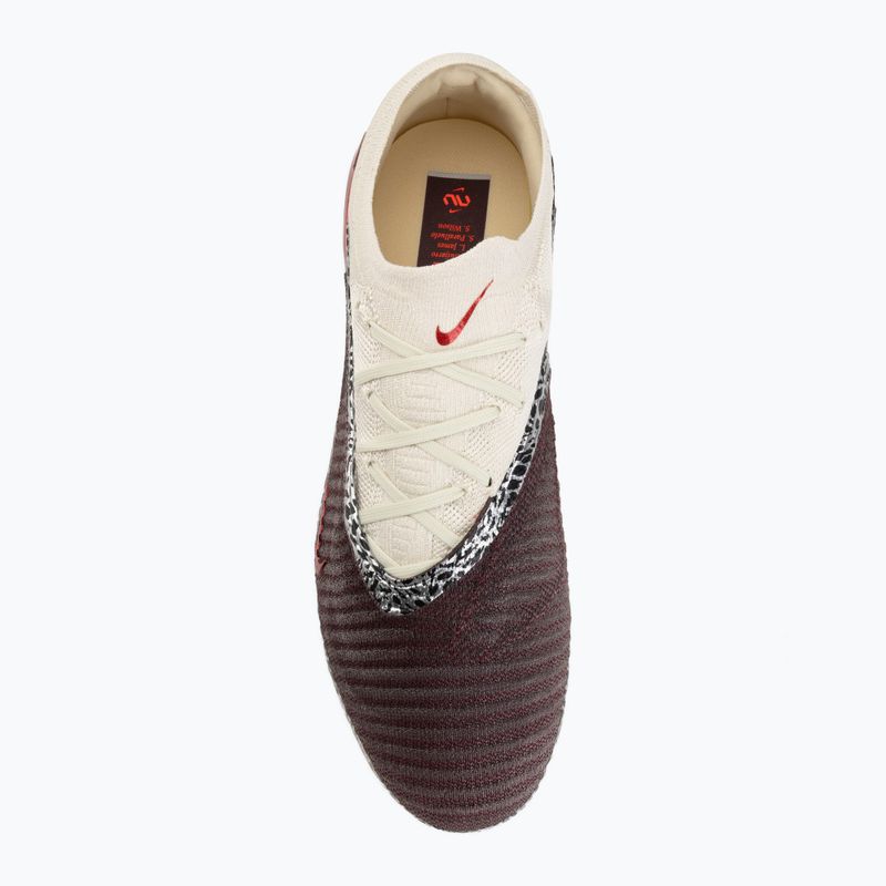 Men's football boots Nike United Phantom 6 Low Elite FG burgundy crush/fossil/university red 5