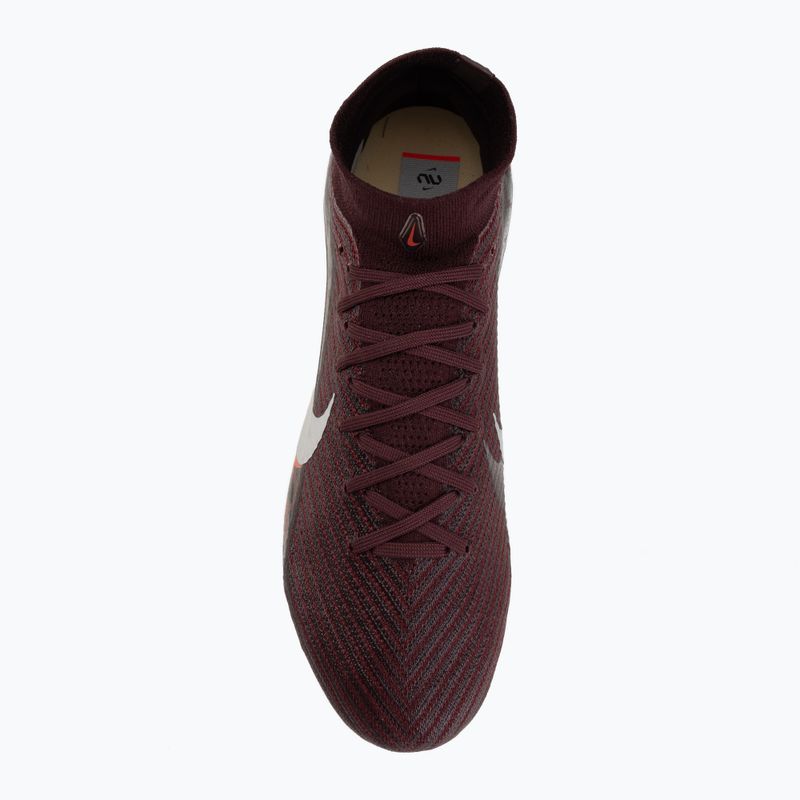 Men's football boots Nike United Superfly 10 Elite burgundy crush/university red/fossil/metal silver 5