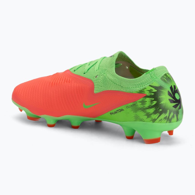 Men's football boots Nike Phantom 6 Low Pro Erling Haaland FG hot punch/green strike/black 3