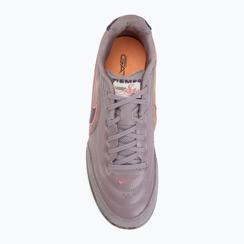 Men's football boots Nike Tiempo Streetgato PRM IC light violet ore/gum dark brown/peony 5
