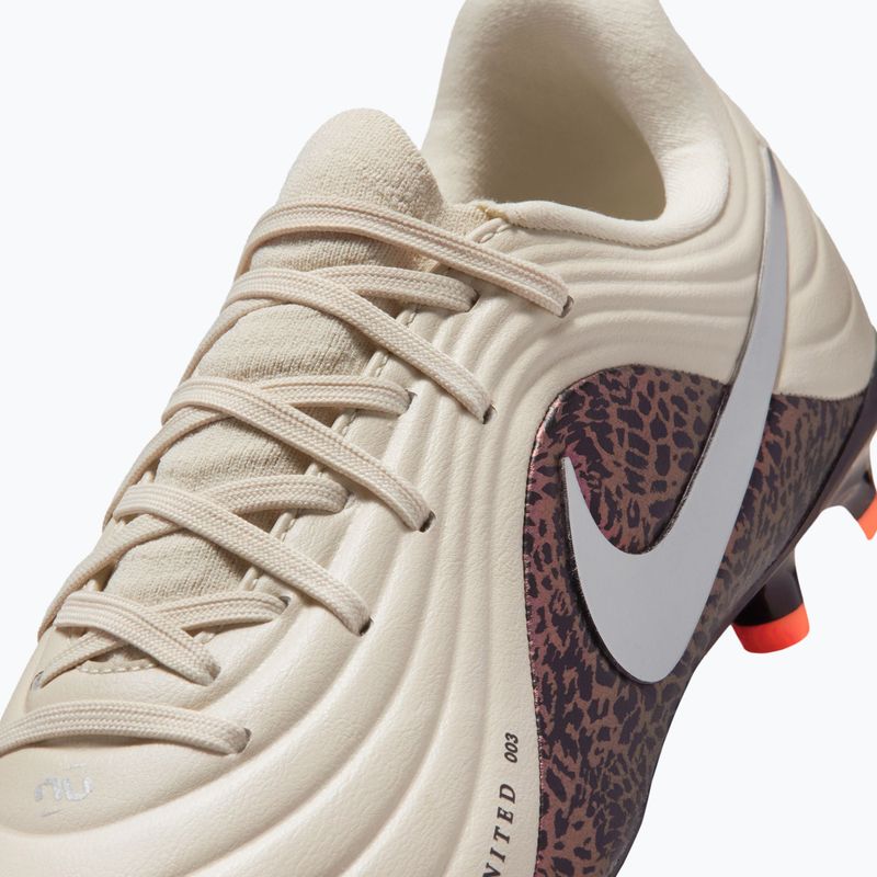 Children's football boots Nike United Jr. Tiempo Maestro Academy MG fossil/burgundy crush/metallic silver 3