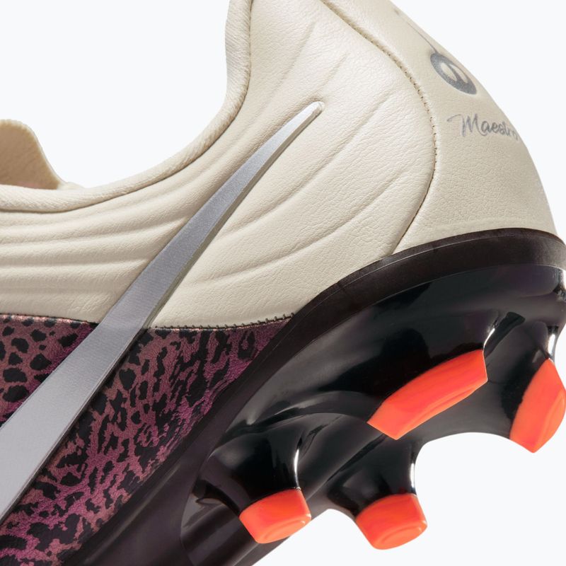 Children's football boots Nike United Jr. Tiempo Maestro Academy MG fossil/burgundy crush/metallic silver 4