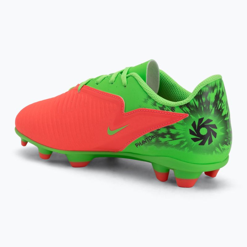 Children's football boots Nike Jr. Phantom 6 Club Erling Haaland MG hot punch/green strike/black 3