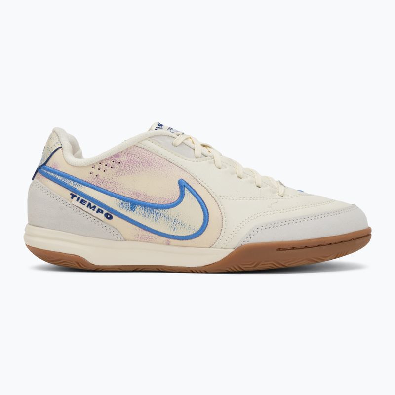 Men's football boots Nike Tiempo Streetgato PRM IC coconut milk/gum medium brown/blue crystal 2