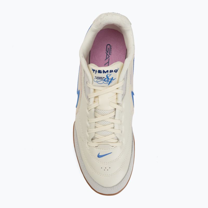 Men's football boots Nike Tiempo Streetgato PRM IC coconut milk/gum medium brown/blue crystal 5