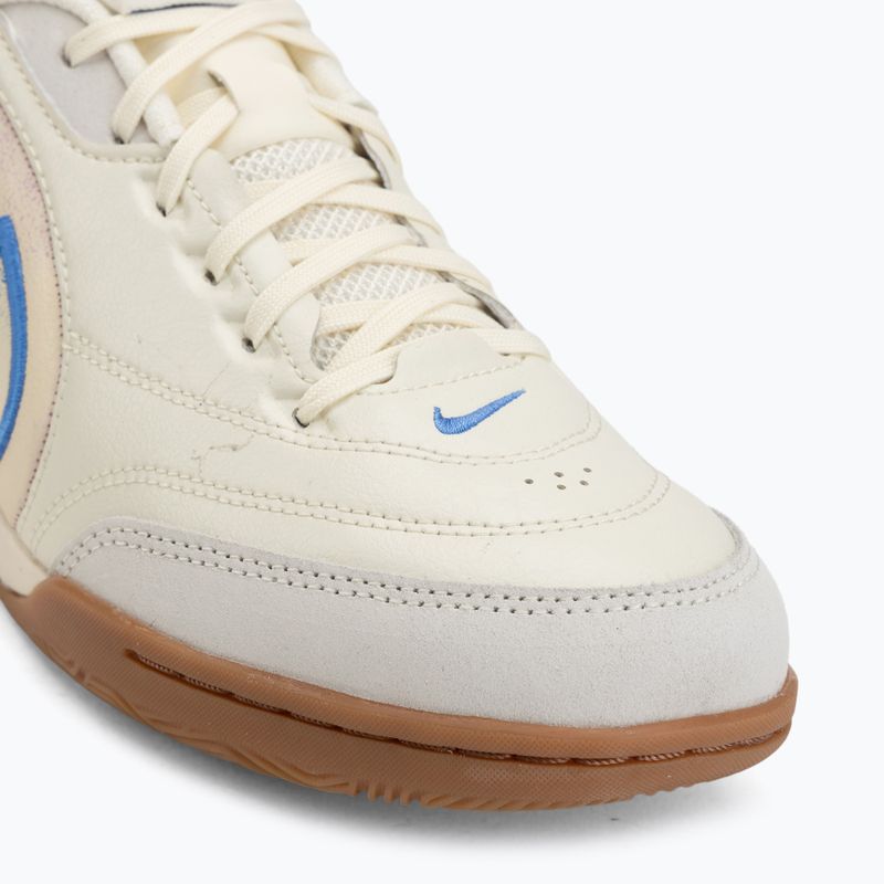 Men's football boots Nike Tiempo Streetgato PRM IC coconut milk/gum medium brown/blue crystal 7