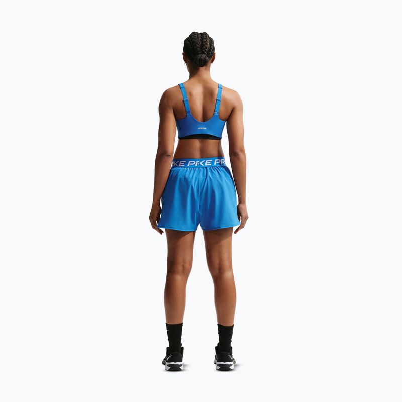Women's training shorts Nike Pro 2in1 light photo blue/white 3
