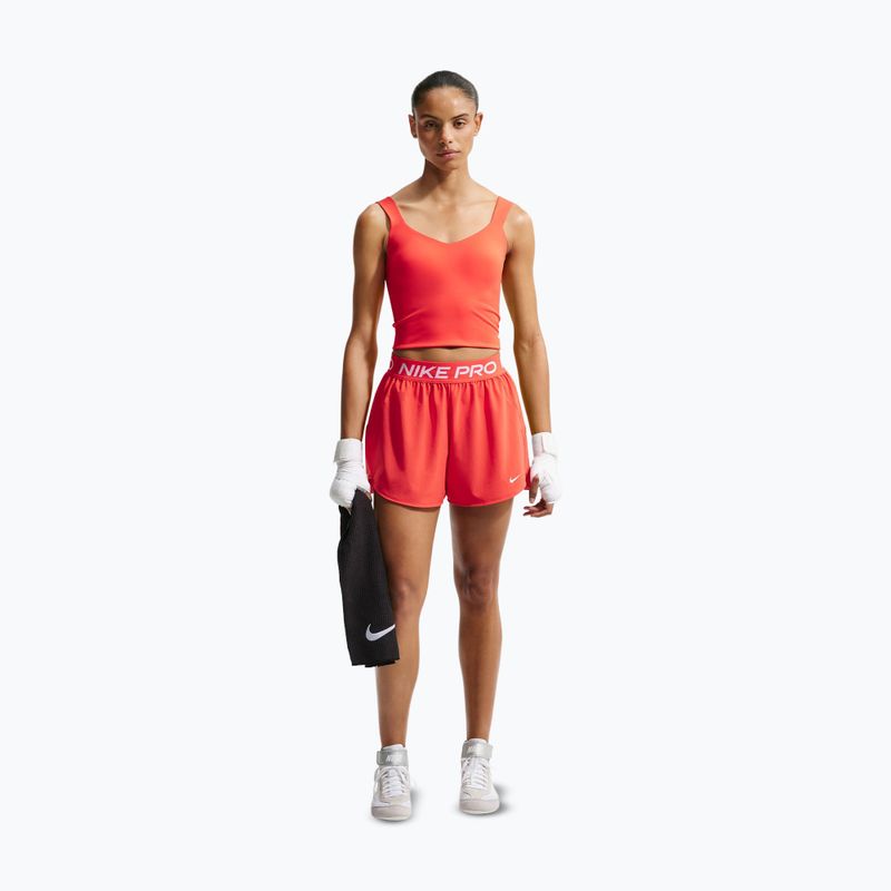 Women's training shirt Nike Pro Sculpt Medium Support Padded Tank light crimson/white 2