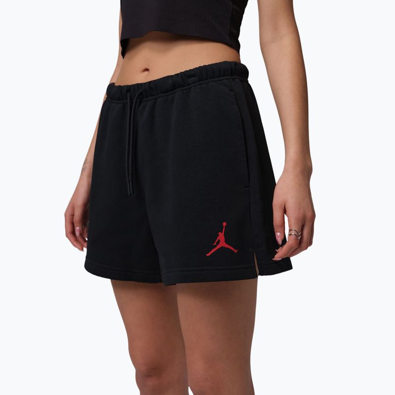 Women's shorts Jordan Fleece black/gym red 4