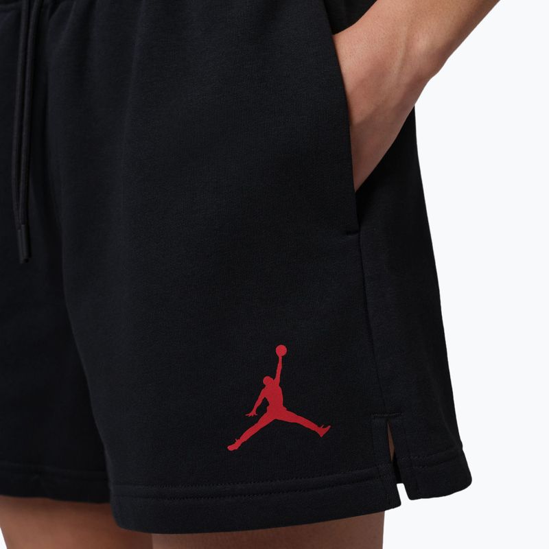 Women's shorts Jordan Fleece black/gym red 5