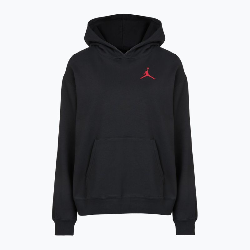 Women's sweatshirt Jordan Fleece Hoodie black/gym red 6