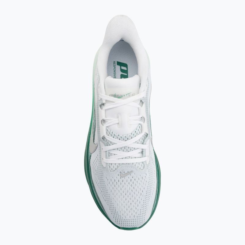 Women's running shoes Nike Pegasus 42 white/malachite/metallic silver 5