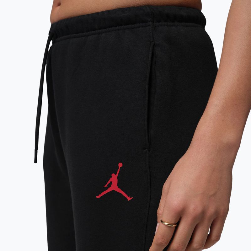 Women's trousers Jordan Fleece black/gym red 4