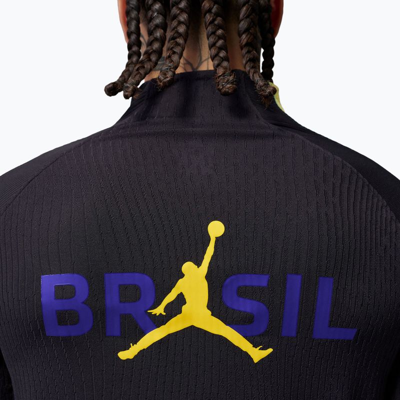 Men's football long sleeve Brazil Strike Elite Jordan Dri-Fit Drill Top black/yellow pulse/light mint/P109C 5