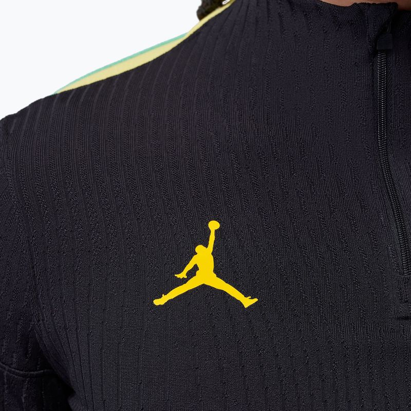 Men's football long sleeve Brazil Strike Elite Jordan Dri-Fit Drill Top black/yellow pulse/light mint/P109C 6