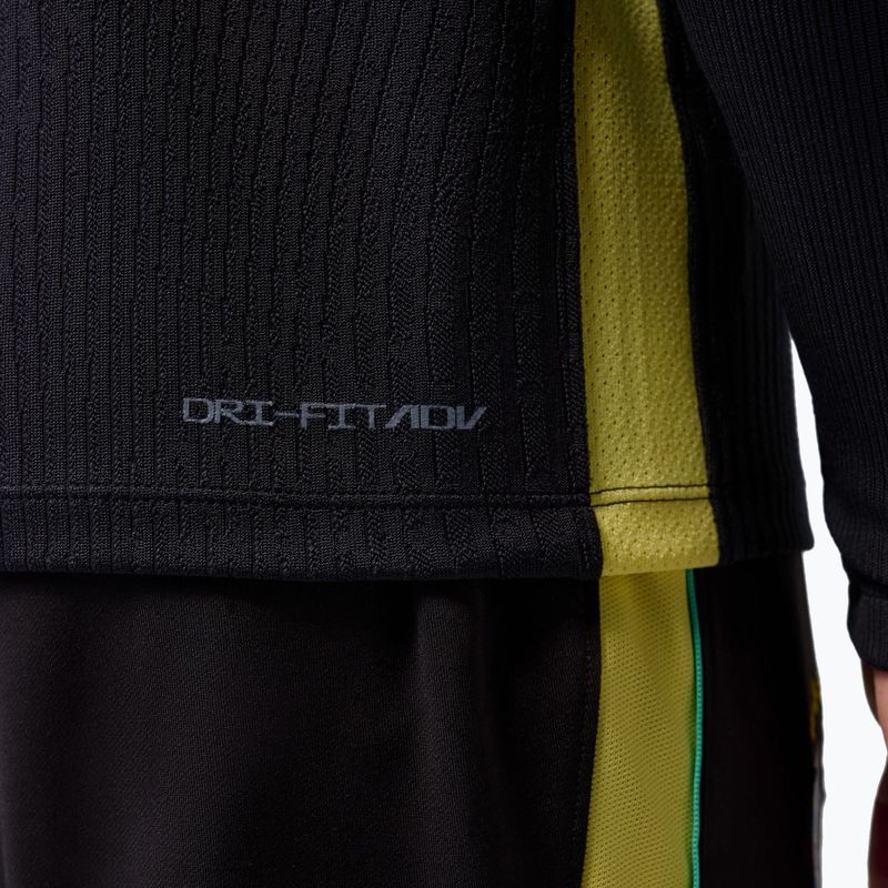 Men's football long sleeve Brazil Strike Elite Jordan Dri-Fit Drill Top black/yellow pulse/light mint/P109C 9