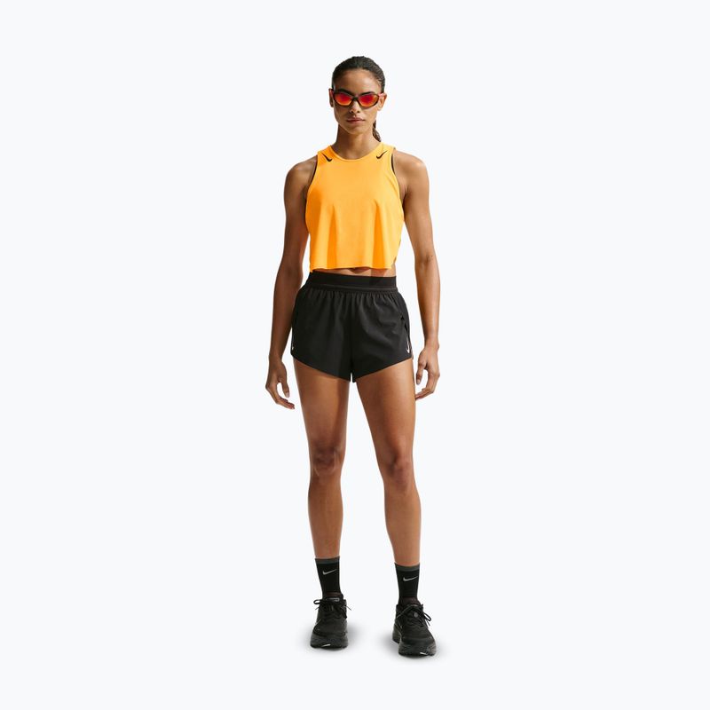 Women's running top Nike AeroSwift Dri-Fit ADV Cropped Tank Top laser orange/black 2
