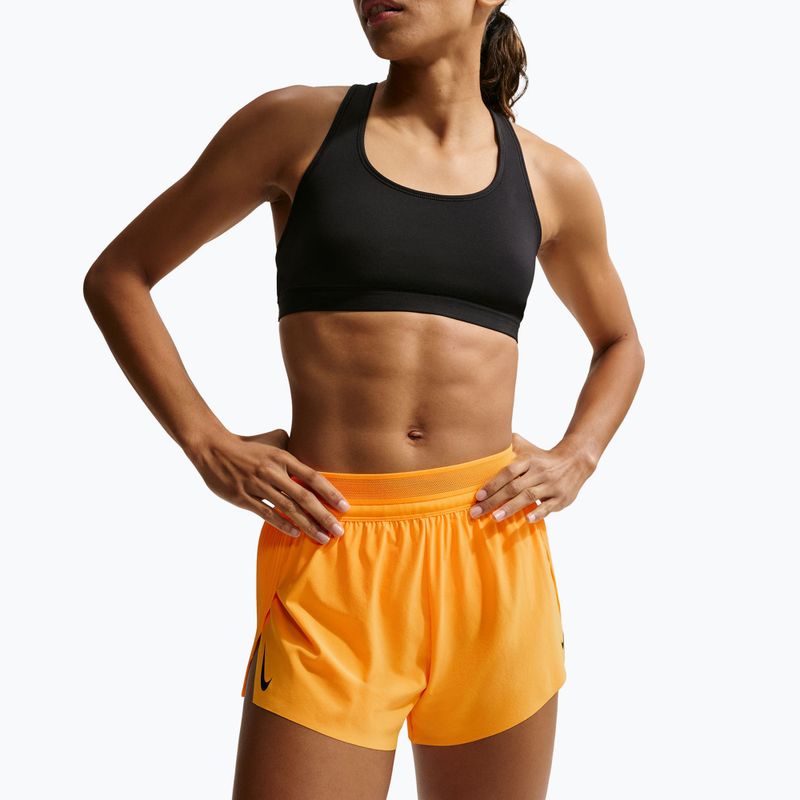 Women's running shorts Nike AeroSwift Dri-Fit ADV Mid-Rise 3" laser orange/black/white/black 5