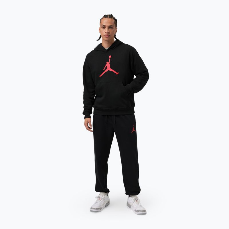 Men's sweatshirt Jordan Pullover Hoodie black/gym red 2