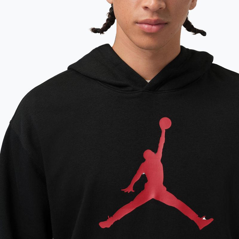 Men's sweatshirt Jordan Pullover Hoodie black/gym red 4