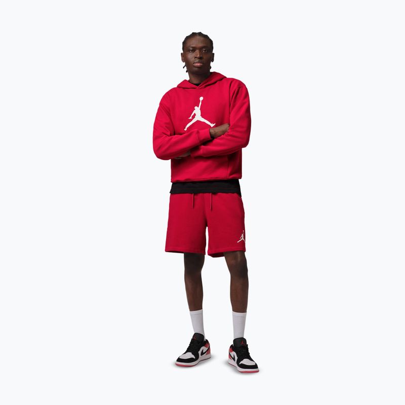 Men's shorts Jordan Fleece gym red/white 2