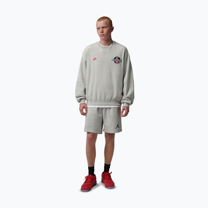 Men's shorts Jordan Fleece grey heather/black 2