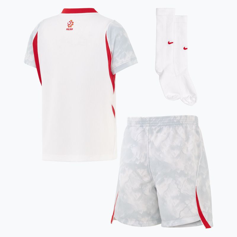 Children's football kit Nike Dri-Fit Poland Stadium Home Kit white/field silver 2