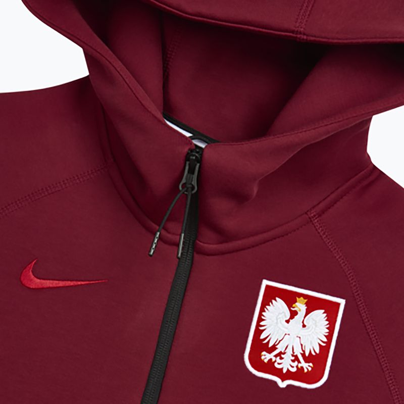 Men's football sweatshirt Nike Tech Fleece Poland Full Zip Hoodie team red 4