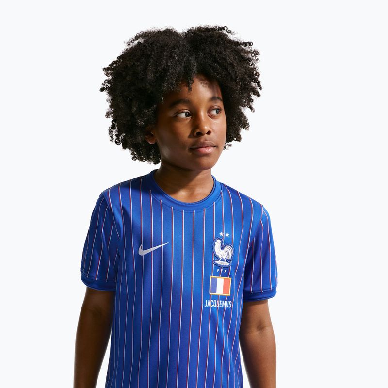 Children's football shirt Nike France Pre-Match game royal/university red/white 5