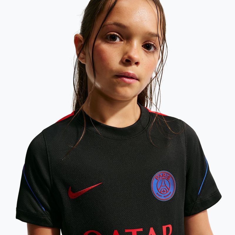 Children's football shirt Nike Paris Saint-Germain Strike Dri-Fit black/hyper royal/global red/global red 6