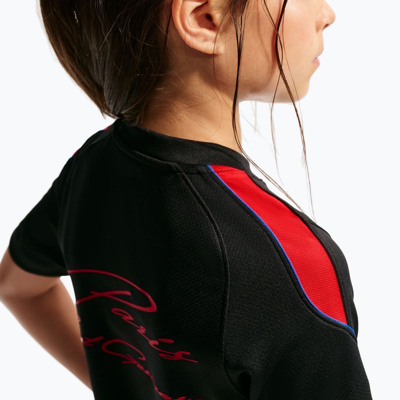 Children's football shirt Nike Paris Saint-Germain Strike Dri-Fit black/hyper royal/global red/global red 7