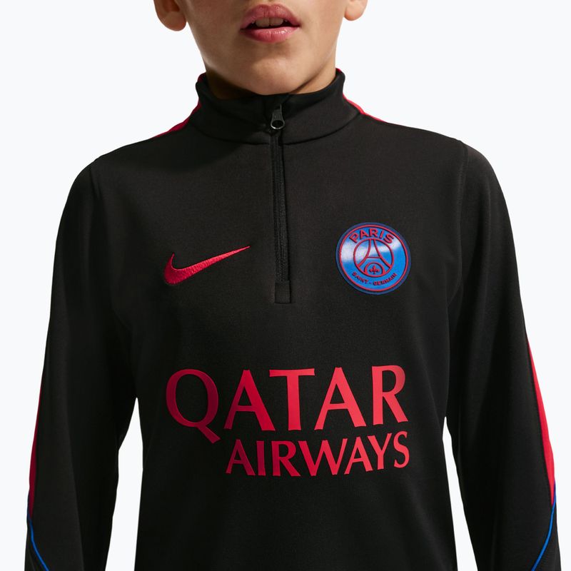Children's football sweatshirt Nike Paris Saint-Germain Strike Dri-Fit Soccer Knit Drill Top black/global red/global red 5